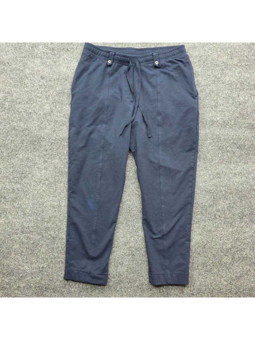 J. Jill Pull On Drawstring Cotton Pants PM Blue Everyday Lounge Travel Weekends